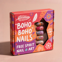 Boîtes d'emballage en carton ondulé pour l'expédition de colis par courrier, avec logo en relief personnalisé, pour les ongles