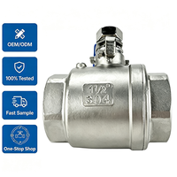 Robinet à bille en acier inoxydable de haute qualité, 2 pièces, pour eau froide, fileté BSP, pour gaz naturel, pour alimentation en eau de bureau