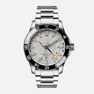 Montres pour hommes, montre de plongée 41 mm, bracelet en acier inoxydable argenté, résistante à l'eau jusqu'à 60 ATM, montre-bracelet classique - Product Image 4