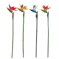 Bunga Buatan Bird of Paradise Karet Lembut Grosir, Bunga Tropis Sutra Real Touch untuk Buket Pengantin dan Gapura Pernikahan