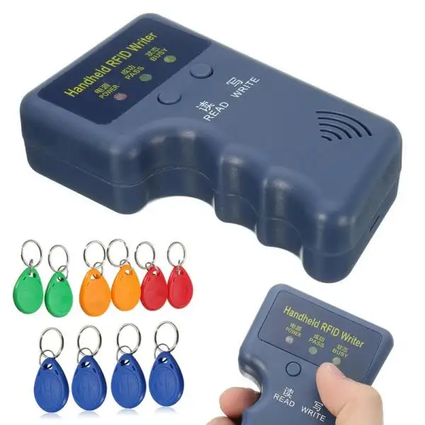 Lector de tarjetas RFID portátil, 125khz, Control de acceso