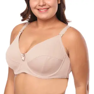 Grote Borst Plus Size Vrouwen Breasted Fat L Vrouwen Katoenen Beha 'S Voor Vrouwen Push-Up Bh Van Indiase Meisjes