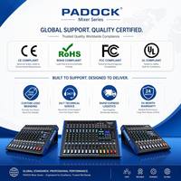 PADOCK Console de mixage numérique professionnelle 12 canaux - Nouvelle console à effets numériques 99 DSP avec -MMT-8T Fabriqué à Guangzhou