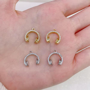 CZ9110ミニタイニー18kゴールドメッキCZマイクロペーブイヤホンコーヒーメーカーポットモカポットマティーニカクテルドリンクラッキーナンバー7チャーム - Product Image 4