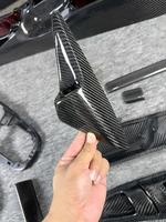 Kit complet de garnitures intérieures en fibre de carbone sèche pour Porsche 997, console centrale, panneau de porte, pommeau de levier de vitesse, pièces de rechange