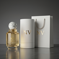 Flacon de parfum cylindrique de luxe 100 ml en verre, vide, avec pulvérisateur, emballage personnalisé, pompe pulvérisatrice, fabrication OEM ODM, sérigraphie