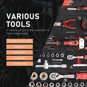 85-Piece Professional <b>Tool</b> Set in Three-Layer Iron <b>Box</b> for Mechanics and DIY Enthusiasts PL-85 High-Quality Chrome Vanadium Stee - Product Image 2
