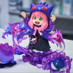 CHXU Pokemoned Gengar 2 Stili Nuovo Anime <span class=keywords><strong>Spy</strong></span> <span class=keywords><strong>Family</strong></span> Gengar GK Modello Fatto a Mano Statua Action Figure in PVC Giocattoli - Product Image 6