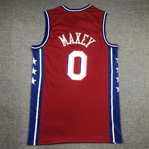 Venta al por Mayor de Camisetas de Baloncesto Americanas Cosidas Nuevas de la Nueva Temporada # 0 Maxey # 11 Harden # 3 Camisetas de Embiid de los <span class=keywords><strong>Philadelphia</strong></span> <span class=keywords><strong>76ers</strong></span> - Product Image 1
