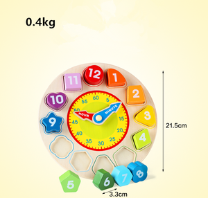 Hình Dạng Bằng Gỗ Đồng Hồ Phân Loại Trò Chơi Hỗ Trợ Giảng Dạy Thời Gian Số Khối Xếp Chồng Ghép Hình Câu Đố Học Tập Giáo Dục Đồ Chơi Cho Trẻ Em - Product Image 5