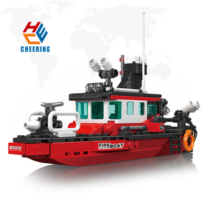 Moule King 10082 Pompier <span class=keywords><strong>Bateau</strong></span> Modè<span class=keywords><strong>le</strong></span> Ornements MOC Assemblage Éducatif Briques Créatives Enfants Unisex Building Block Set Jouets - Product Image 1