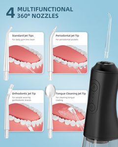 Most Selling Product in Waterflosser Oral Irrigator <b>Dental</b> Teeth Cleaning Pick Jet Portable Travel 300ml <b>Water</b> <b>Flosser</b> - Product Image 6