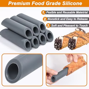 Moule de cuisson en silicone DIY antiadhésif pour rouleaux de crème, croissants, cornets, tubes danois et pâtisseries - Product Image 2