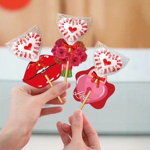 DAMAI Valentine's Day Party Supplies <b>Paper</b> Topper <b>Red</b> Heart-shaped Decoration for Women and Girls - Product Image 3