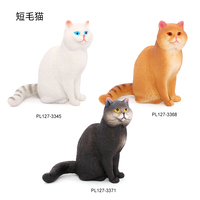 Venta al por mayor de PVC sólido, modelo de estatua de simulación, figuras de animales, figuras de gatos y gatitos, figuras de animales, Juguetes