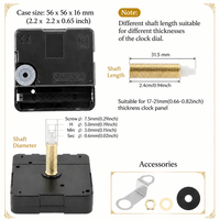 Movimiento de Reloj de Cuarzo Silencioso de 31.5mm con 2 Juegos de Manecillas, Repuestos para Reparación de Relojes de Pared y Fabricación de Relojes DIY
