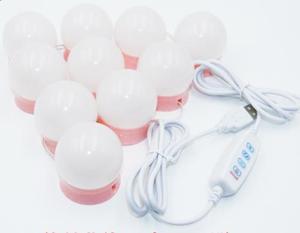 Kit de 10 bombillas LED con atenuador táctil, 3 modos de color, espejo de baño, lámparas de estilo Hollywood, luz led para espejo de tocador y maquillaje - Product Image 2