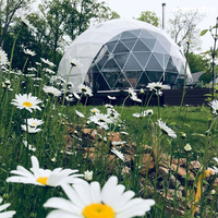 Dôme de glamping de luxe de 6 m avec couche isolante pour hôtel et complexe forestier