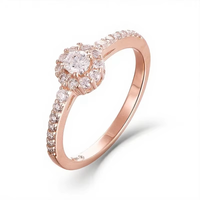 Bague Moissanite Bague de mariage en argent Design personnalisé à la mode et minimaliste avec un anneau de cercle mince Incrustation de Moissanite circulaire