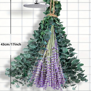 Bouquet <span class=keywords><strong>de</strong></span> fleurs <span class=keywords><strong>de</strong></span> lavande séchées parfumées avec des feuilles d'eucalyptus pour l'aromathérapie, l'<span class=keywords><strong>aide</strong></span> au sommeil, <span class=keywords><strong>la</strong></span> décoration <span class=keywords><strong>de</strong></span> <span class=keywords><strong>la</strong></span> maison, cadeau - Product Image 5