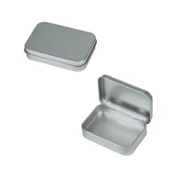Caja de Almacenamiento Pequeña de Hojalata de Una Pieza con Tapa Abatible para Collares, Accesorios, Alimentos, Dulces, Chocolate, Memorias USB, Anillos, Pendientes