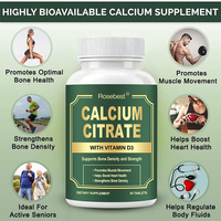 Rosebest Vente en gros OEM Marque privée Vitamines et minéraux Suppléments en vrac Comprimés de calcium et de vitamine D3 Supplément alimentaire