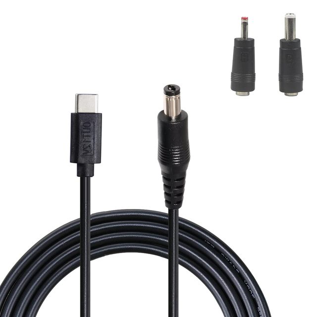 Usb Type C to DC 12v 5.5*2.1 5.5*2.5 Male Jack Dc Extension Power Cable for Router, CCTV, Other 12V Devices
