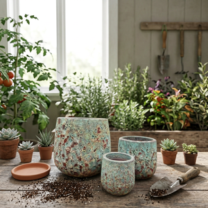 Maceta Redonda de PP Ecológica de Estilo Europeo Clásico con Sistema de Autorriego y Orificios de Drenaje para Uso en Interiores/Exteriores - Product Image 4