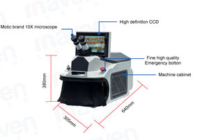 200w大面積溶接デスクトップゴールドシルバー歯科用レーザー溶接機ジュエリー用レーザー溶接機 - Product Image 4
