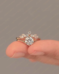 Anillo de banda de eternidad de oro rosa Premium de 14 quilates, 8 diamantes cultivados en laboratorio, joyería fina para bodas, aniversarios románticos, regalo IGI - Product Image 6