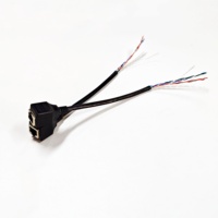 RJ45 kabel ekstensi jaringan konektor perempuan Lan Ethernet UTP Rj45 cat 5e kabel pendek PVC kabel pasangan putar 8 Core 4PR * 28AWG