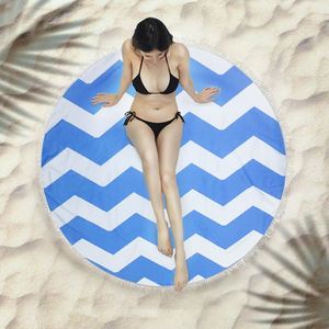 2024 Custom Printed Logo <b>Beach</b> <b>Towel</b> Quick Dry Summer Round Sand Free New Design Wholesale Customization Plain Knitted Style - Product Image 2