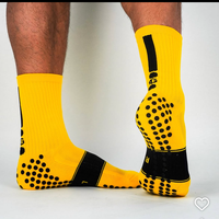 Chaussettes de football antidérapantes pour hommes avec logo personnalisé et grip, chaussettes de sport pour le football et l'entraînement
