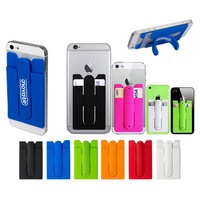 Tarjetero de Silicona con Logotipo Personalizado, Cartera para Teléfono con Soporte, Soporte de Silicona para Teléfono Celular, Cartera con Tarjetero