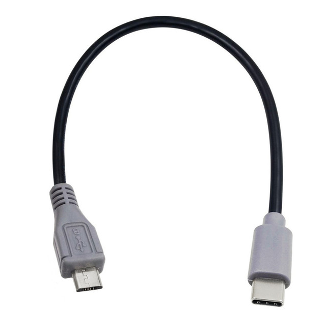 Mini 5P Male to Type-C Male OTG Adapter Lead Micro USB C Male to Male Converter with OTP Protection New Condition Data Cable