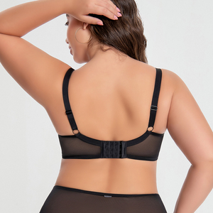 Lencería Sexy para Mujer <span class=keywords><strong>de</strong></span> Talla Grande, Sujetador Transparente <span class=keywords><strong>de</strong></span> Malla Ultrafina, <span class=keywords><strong>Copa</strong></span> Completa con Push-Up, <span class=keywords><strong>Copa</strong></span> CDEFGHIJKL - Product Image 6
