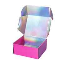 Individuelles Logo Rosa Starre Geschenk-Versandkartons Verpackungspapierboxen mit Prägung für Kleidung Schuhe Unterwäsche Socken Pelz