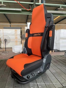 مقعد السائق الرئيسي للشاحنة مع مقعد فرعي، مقعد طيران للسائق المساعد مع وسادة هوائية، بارتفاع 6.8 متر، لون برتقالي/أسود، صنع في الصين - Product Image 6