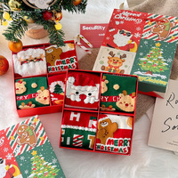 Chaussettes de Noël en coton peigné, motif dessin animé, respirantes, écologiques, unisexe, taille unique