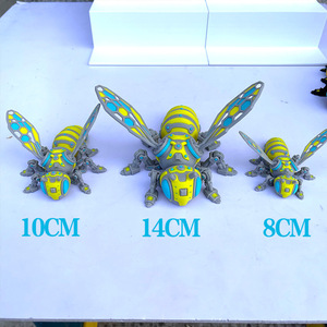 Vente en gros de modèles d'animaux articulés flexibles imprimés en 3D, représentant des abeilles mécaniques simulées, en PLA coloré, jouets anti-stress - Product Image 4