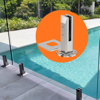 Aleader 2205 316 304 Vis de fixation carrée en acier inoxydable pour verre, pour clôture de piscine sans cadre, balustrade et garde-corps