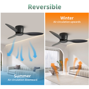 Ventilateur de plafond moderne à LED F7799, design marron, 5 pales, 52 pouces, avec télécommande - Product Image 5