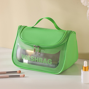 Wholesale Transparent Toilet Storage Bag PVC Nylon Simple Light Luxury Waterproof Cosmetic Bag for Household Travel - Product Image 5