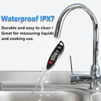 Thermomètre électronique étanche, adapté à l'eau, aux liquides, aux bougies et à la cuisine. Thermomètre alimentaire à lecture instantanée, étanche IPX7