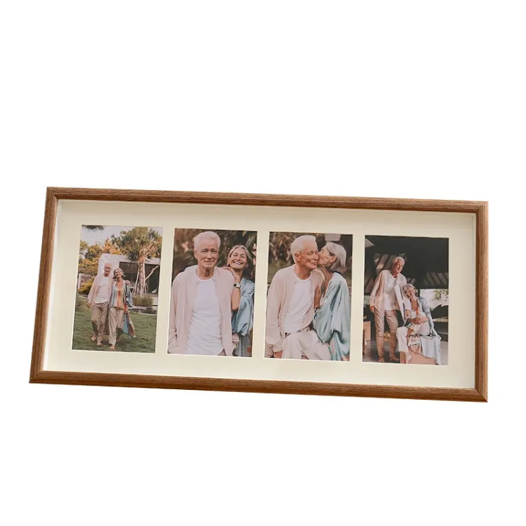Marcos de pared para decoración del hogar, marco de fotos vintage de madera para bebé, venta al por mayor