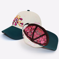 Nueva gorra de 6 paneles con logotipo bordado en 3D personalizado, estilo hip hop de algodón a la moda.