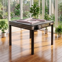 Table de Mahjong Automatique Moderne Nouveau Style Chinois Ultra-Mince Double Usage en Plastique 4 Joueurs Silencieuse avec Porte-Gobelets OEM Personnalisable