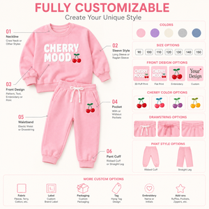 Set Felpa e Pantaloni in Pile Personalizzati per Bambini, Tuta Casual Quotidiana in 2 Pezzi per Ragazze, Completo Morbido a Maniche Lunghe - Product Image 3