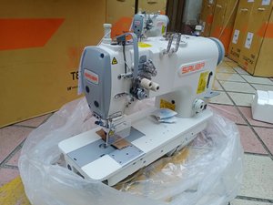 Chinese Taiwan 8200 Double Needle Direct Drive Lockstitch Industrial Sewing Machine with <b>Thread</b> Trimmer and Mechanical Motor - Product Image 2