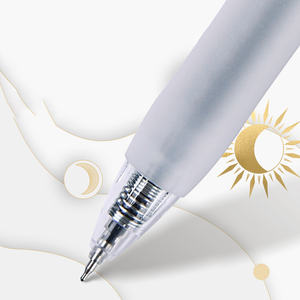 जेनवाना जेल पेन थोक कस्टम लोगो बड़ी क्षमता रिफिल अल्ट्रा फाइन शंकु टिप सफेद जेल पेन रिट्रेटेबल 0.5 मिमी जेल स्याही पेन रिट्रेटेबल - Product Image 5